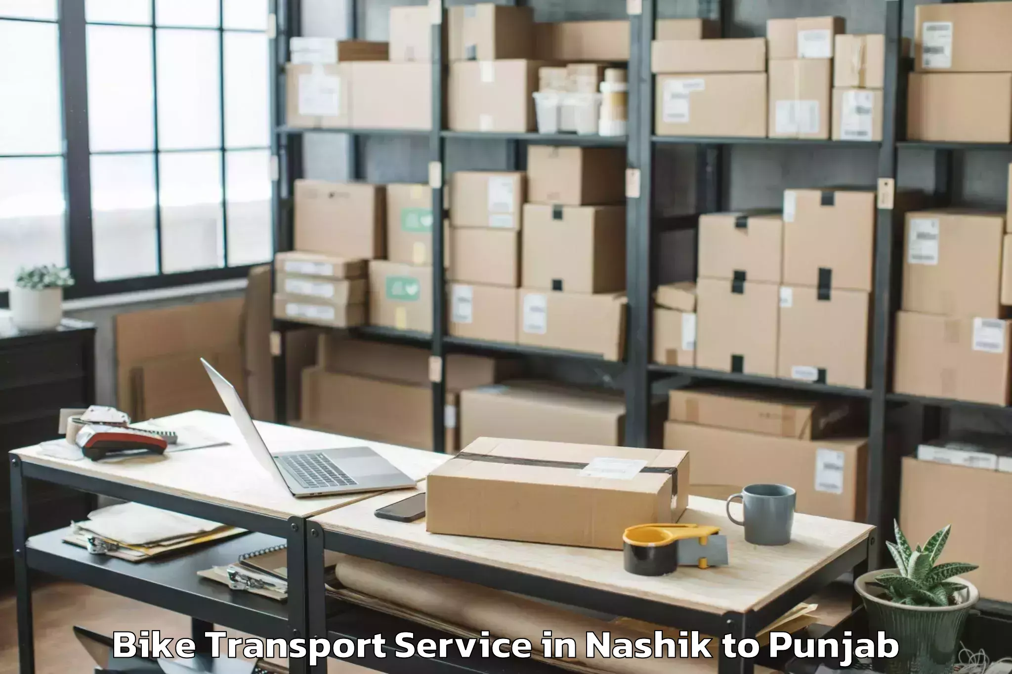 Leading Nashik to Gna University Phagwara Bike Transport Provider